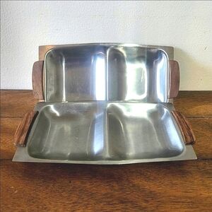 Vintage Stainless Steel Serving Trays